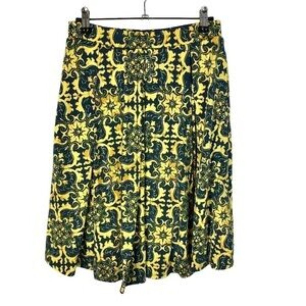 NWT Lularoe Madison Circle Skirt Pleated Pockets Geometric Floral Stretch Size M
